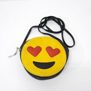 No Boundaries Heart Eyes Emoji Smiley Face Crossbody Shoulder Purse Bag Novelty